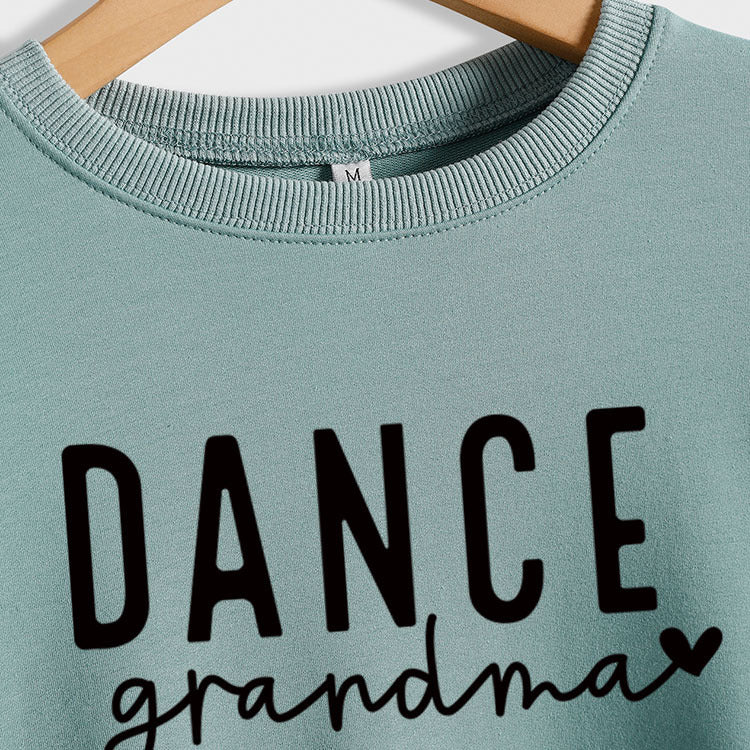 Amazon independent station Dance grandma love letter fashion loose round neck autumn and winter long sleeve sweater women