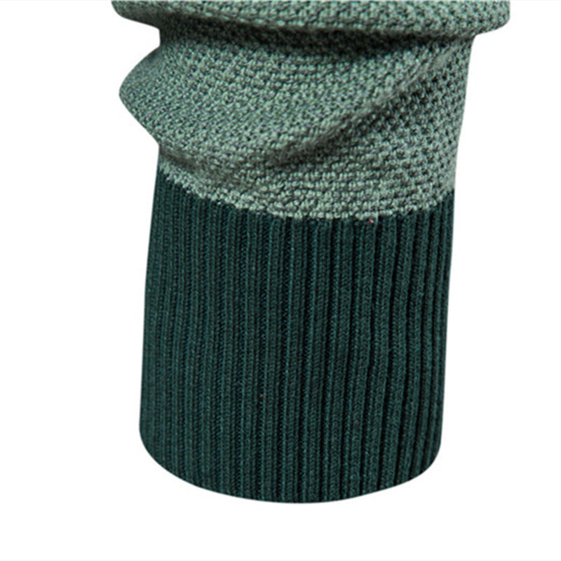 New Round Neck Men's Sweater Men's Long Sleeve 2024 Splicing Autumn and Winter Sweater Stripesd Men's Knitwear Casual Fashion