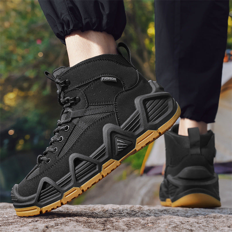 Factory Dropshipping Outdoor Men's Tactical Boots Mid-Top Desert Boots Outdoor Shoes Non-Slip Casual Sports Hiking Shoes for Men