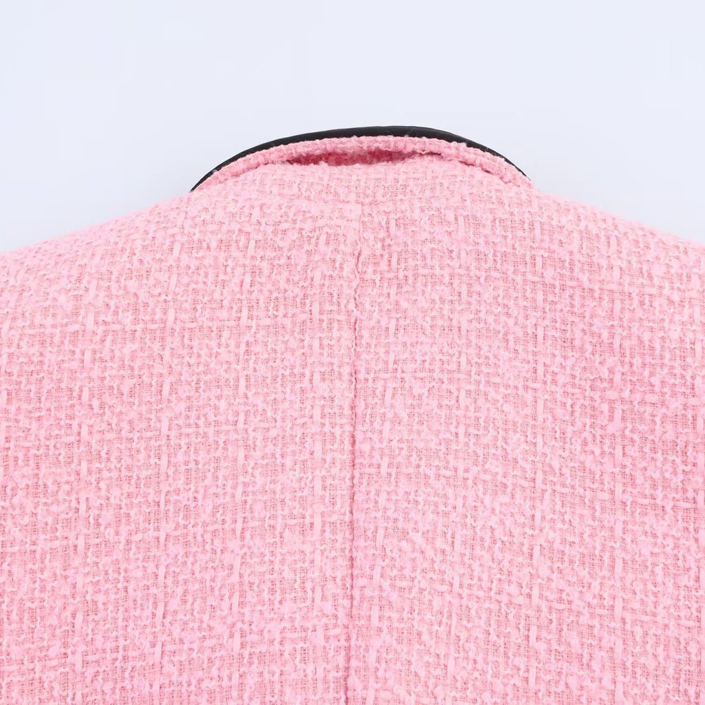 European and American Style Women's Clothing 2025 New European and American Fashion Simple Versatile Contrasting Color Suit Jacket