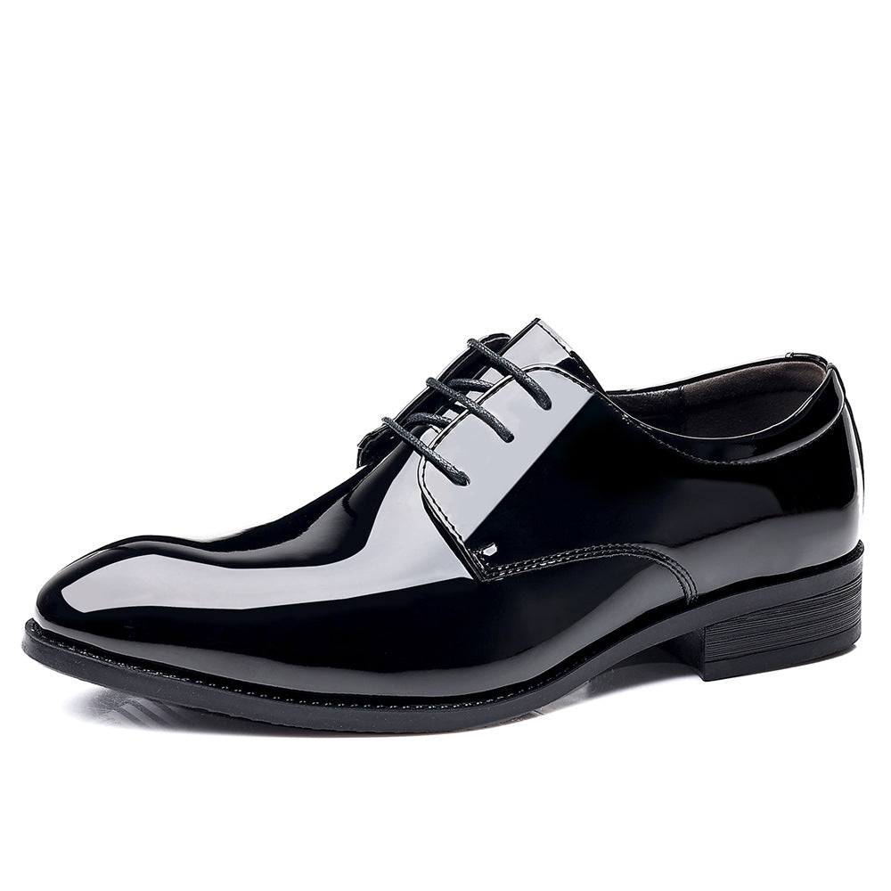 2025 Spring New Men's Business British Large Size Formal Shoes Groom's Wedding Shoes Business Leather Shoes Black Men's Shoes