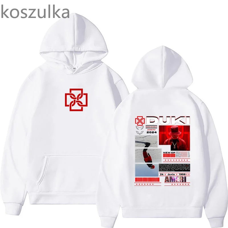 Duki Ameri World Tour 2025 Hoodie Unisex Fans Print Sweatshirt