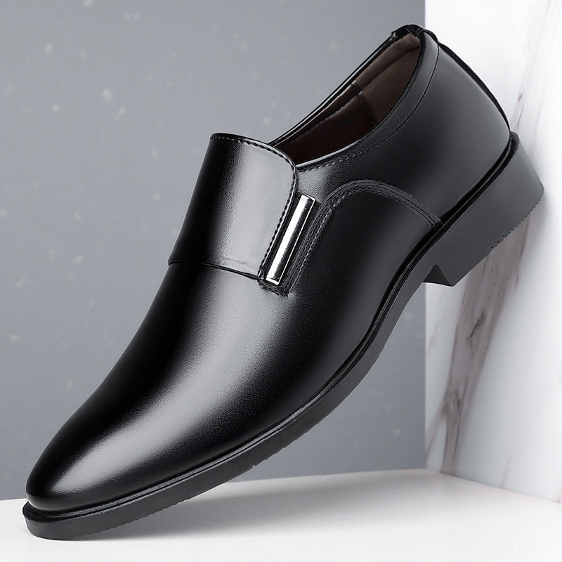 2026 Autumn and Winter New Men's Leather Shoes British Style Soft-Soled Men's Casual Shoes Business Formal Shoes Groom's Wedding Shoes