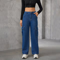 Amazon 2024 New Women's Dress Jeans Washed Loose Design High Waist Slimming Hip Hop Trendy Pants Women