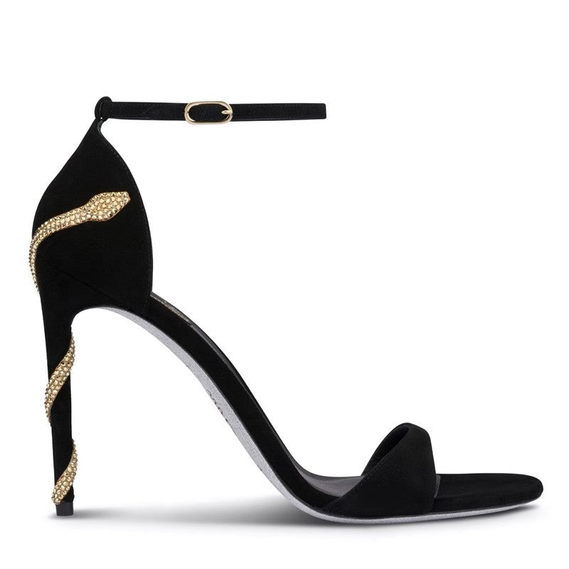 Elegant Stiletto High Heels European and American Summer New Style Rhinestone Wrapped Fish Mouth Sexy Open Toe Buckle Strap Sandals for Women