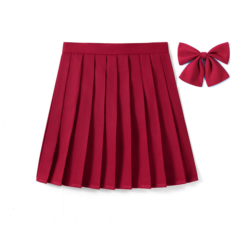 High Waist Pleated Skirt Pleated Skirt Class Uniform Performance Chorus Men and Women Short Skirt