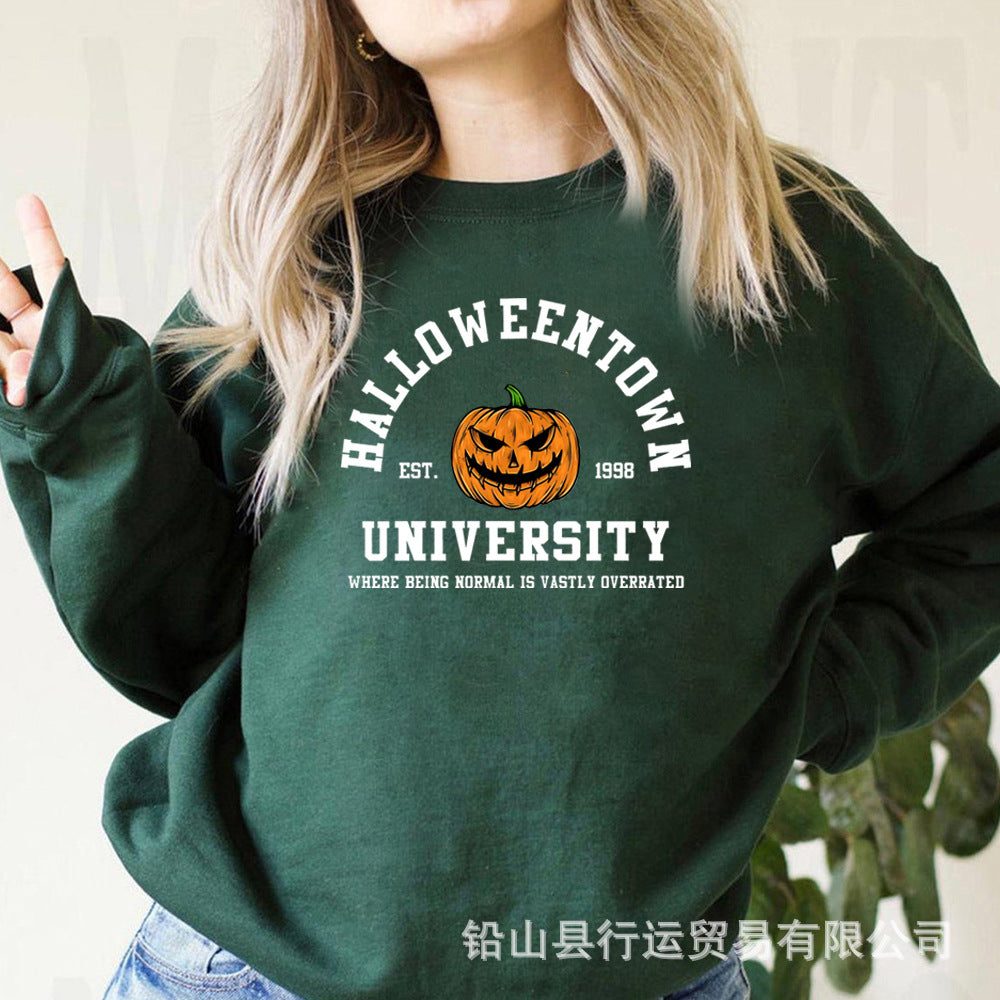 Fashionable Long-Sleeved Sweatshirt for Women 2023 Autumn and Winter New Loose Popular Sweatshirt Letter Printed Round Neck Sweatshirt for Women