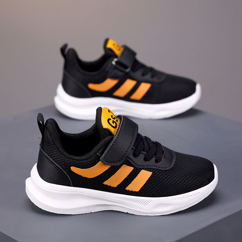 New Autumn Boys' Sports Shoes Mesh Non-Slip Wear-Resistant Soft Sole Lightweight Versatile Cross-Border Walking Student Sports Shoes