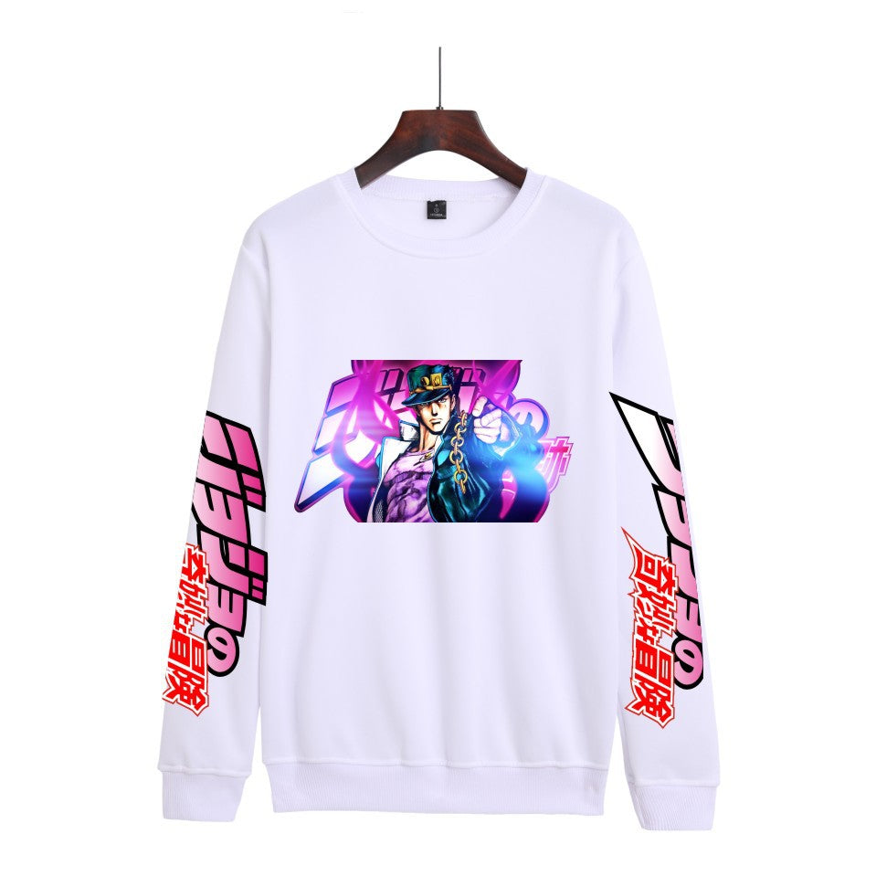 Cross-border Hot Hoodie JOJO's Wonderful Adventure Popular Printing Casual Men's and Women's Round Neck Sweater Autumn and Winter Fashion Spot
