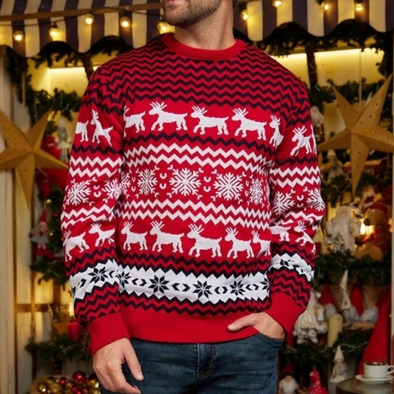 Amazon's Hottest Little Snowflake Christmas Sweater 2025 Autumn and Winter Casual Couple Wear Christmas Round Neck Sweater