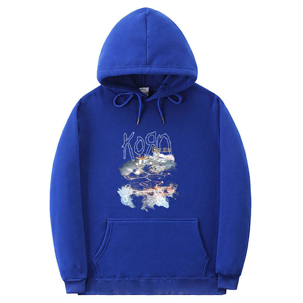 Vintage Rock Band Korn Issues Print Hoodie Men Women Gothic