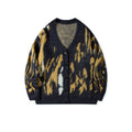 Andrei | Street Hip-Hop Style Sweater for Men, Autumn and Winter Style, Contrasting Colors, Lazy Style, Versatile, Loose Long-Sleeved Knitted Cardigan