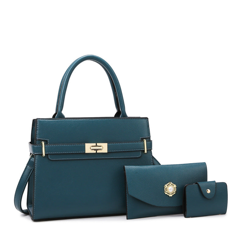 Cross-border Women's Bag 2025 New High-end Handbag Trendy Bag Three-piece Set Mother Bag All-match Shoulder Crossbody Bag