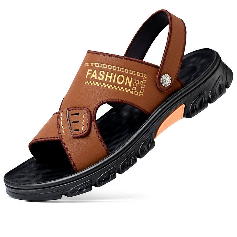Men's Sandals Summer New Soft Bottom Soft Surface Casual Beach Shoes Outdoor Dual-use Sandals and Slippers Men's All-match Work Shoes