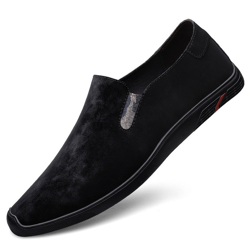 Doug Toe Men's Autumn New Arrival plus size Retro Simple Leg Lazy Shoes Fashionable Casual Loafers