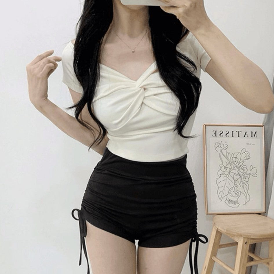 Swimwear Women's High-end Pure Desire Swimwear Instagram Style Split Bikini Flesh-Covering Slimming Hot Spring Small Chest Swimwear