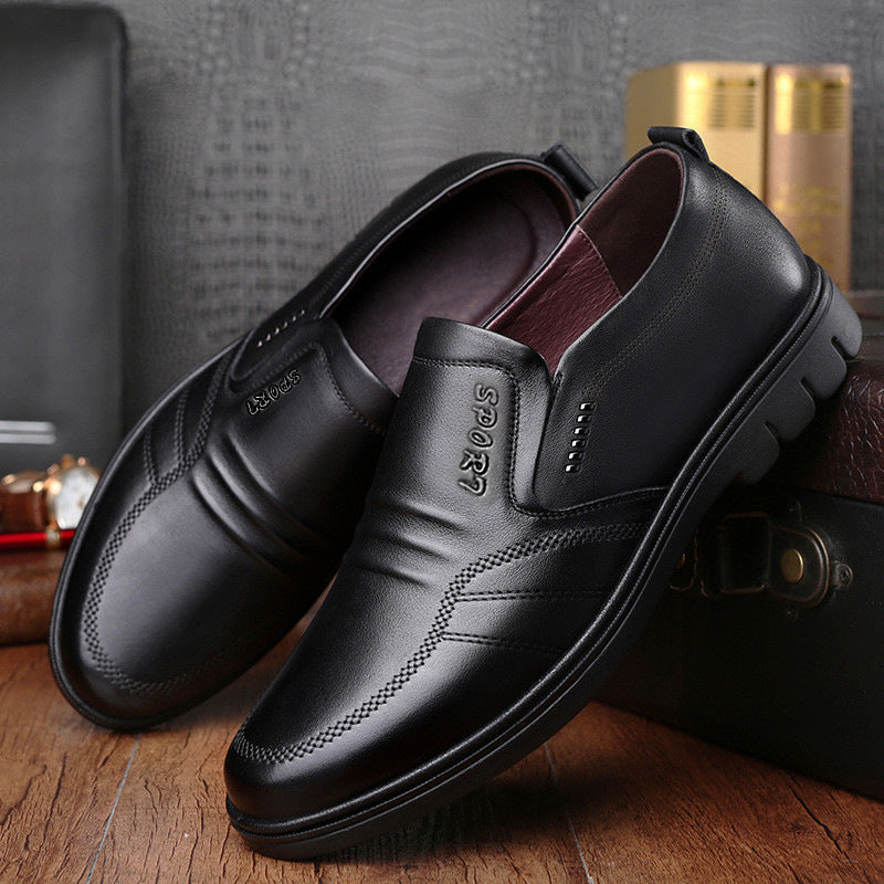 Formal Leather Shoes for Men 2026 New Style Soft Leather Soft Sole Non-Slip Casual Men's Versatile Leather Shoes Business Men's Shoes