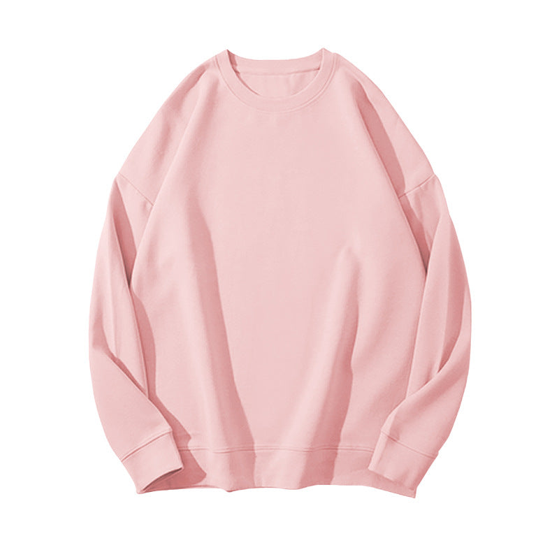 Solid Color Velvet Sweatshirt for Women in Autumn and Winter Korean Style Loose Casual Top T-Shirt Female Student Couple Outwear Bottoming Shirt