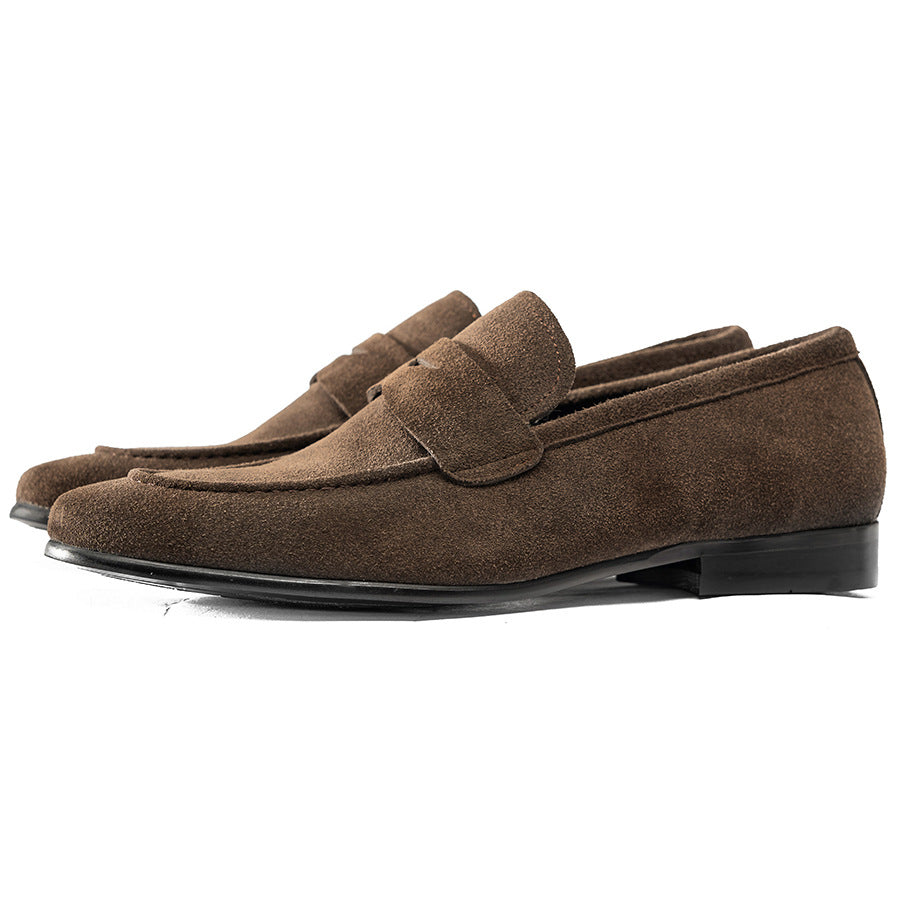 [One piece is also ex-factory price] Business Casual British Fleece Leather Men's Shoes Leather Men's Penny Loafers