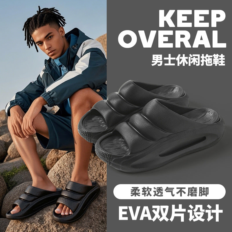 2025 new summer fashion outdoor men's wear increased thick bottom 5cm rock men's sandals wholesale