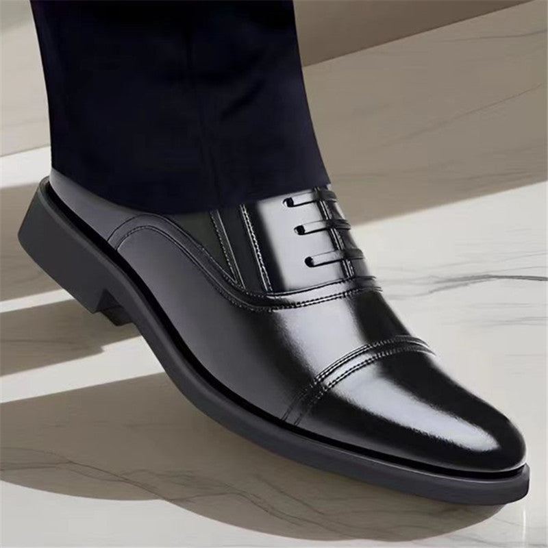 Leather Shoes Men's Spring & Fall Work Shoes Business Formal Men's Shoes Three Joint Slip-on Wholesale Drop Shipping
