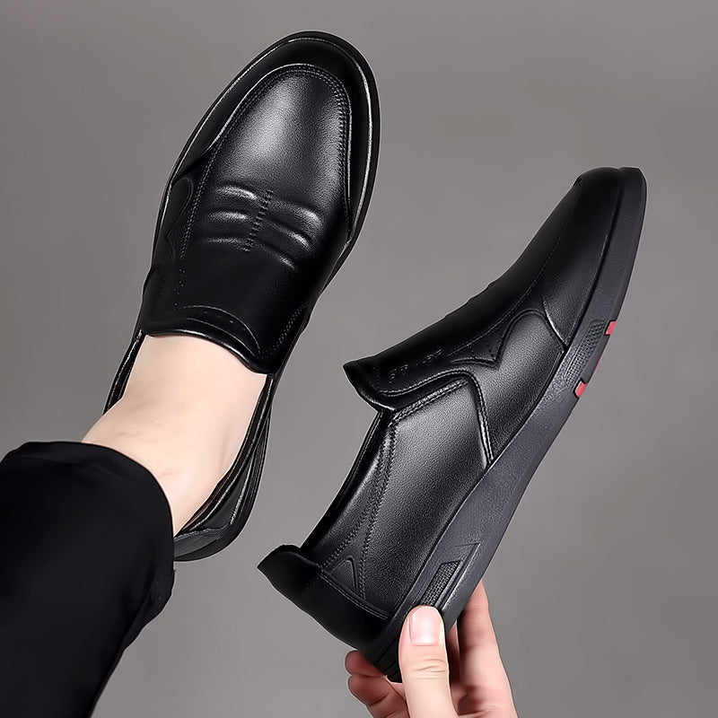 Men's Casual Leather Shoes, Men's 2026 Spring New Style, Versatile Shoes for Middle-Aged and Elderly Dads, Men's High-End Genuine Leather Loafers