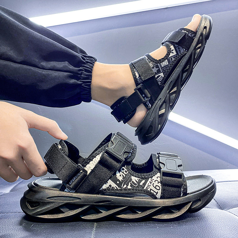 Sandals Men's 2024 New Summer Outer Wear Sports Casual Sandals and Slippers Men's Wear-resistant Driving Beach Shoes