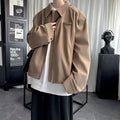 Men's High-end Wear suit New Black Short Jacket Coat Spring and Autumn Duffy Handsome American Lapel Baseball Suit