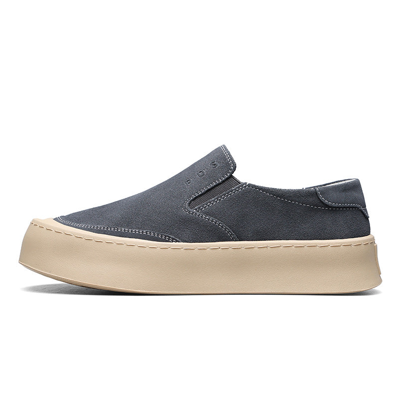 Lightweight and Comfortable Thick-Soled Men's Shoes Spring New Slip-On Loafers Men's Suede Casual Sneakers Dropshipping