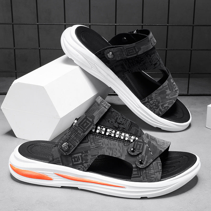 Sandals Spring New Versatile Driving Casual Student Sandals Men's Outdoor Trendy Wear-Resistant Sports Men's Slippers