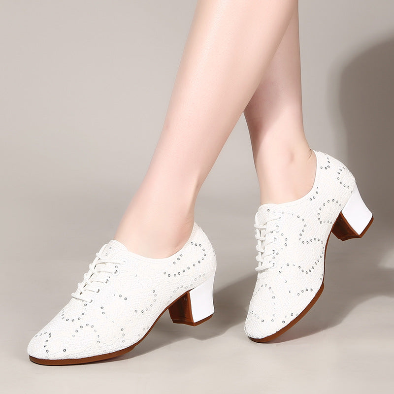 New latin dance square dance shoes low soft bottom dance shoes ladies modern dance shoes breathable performance dance shoes