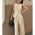 A Complete Set of Summer Outfits That Are Unique, Beautiful and Super Popular, Age-Reducing, Small-Scented Sleeveless Vest Suits and Pants for Women