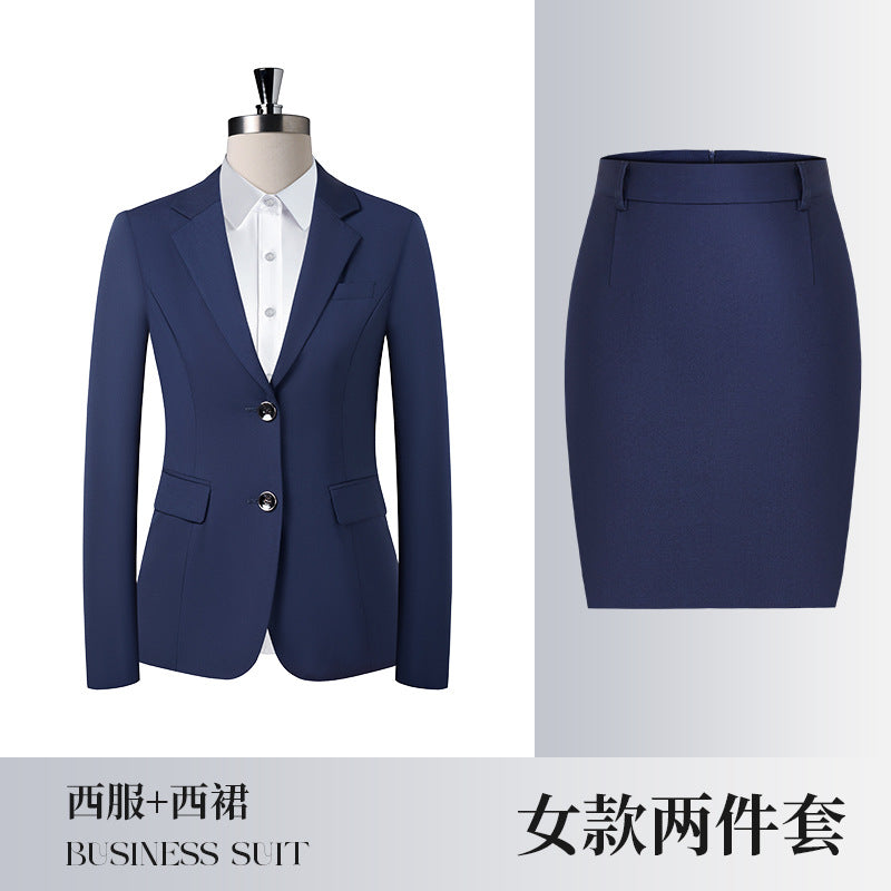Four Seasons Serge Suit Business Suit for Men and Women Autumn Slim-fit Business Suit Women's Pants Vest Dress