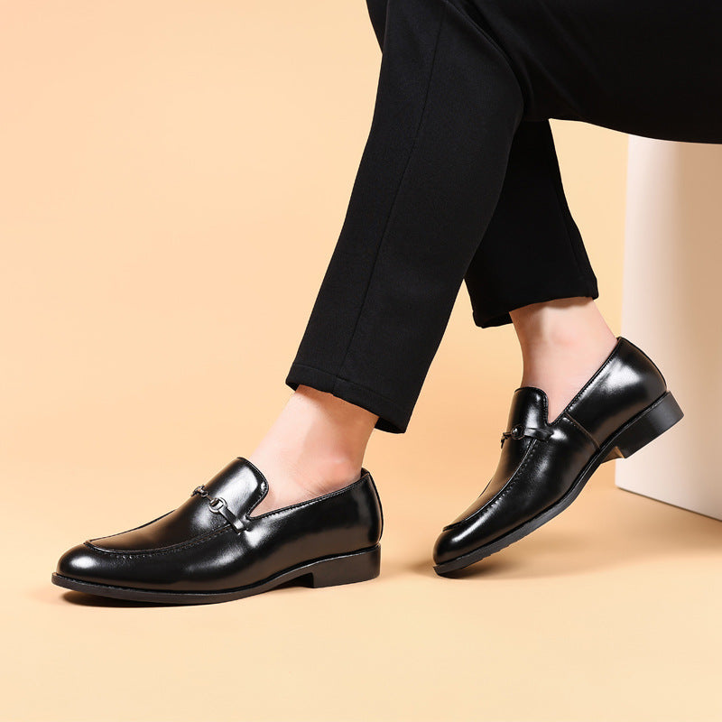 2025 Large Size Leather Shoes Men's New Business Formal Casual Shoes Men's British Korean Style Pointed Toe Large Size Shoes