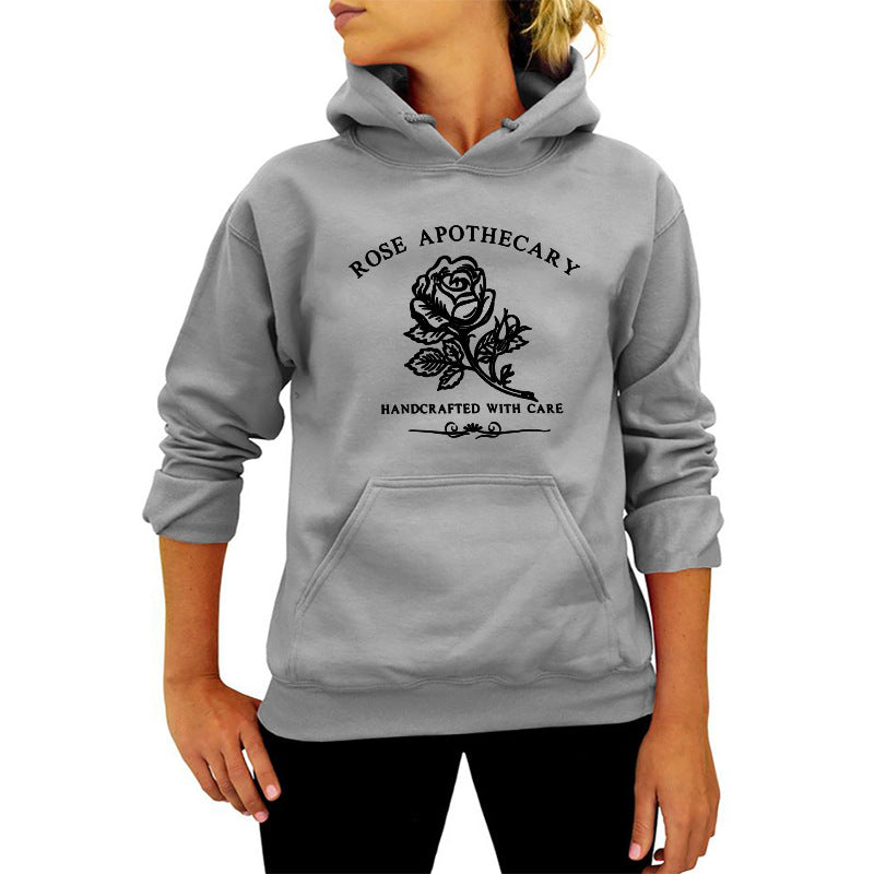 AliExpress Amazon ebay Best Selling Rose Apothecary Rose Printed Hoodie Autumn Winter Europe and America