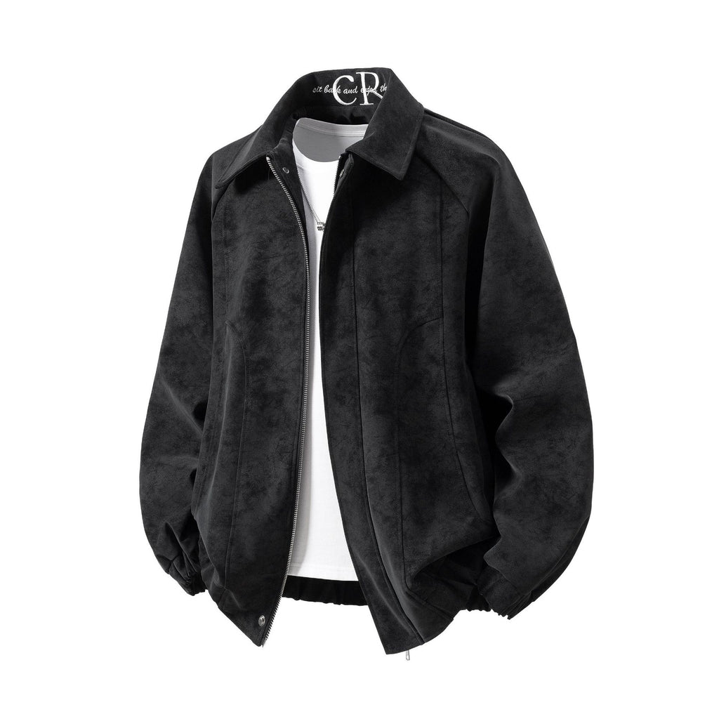 2025 Autumn New Men's Jackets Trendy Large Size Embroidered Leather Jackets Loose Lapel Leather Jackets Fashion Jackets for Men