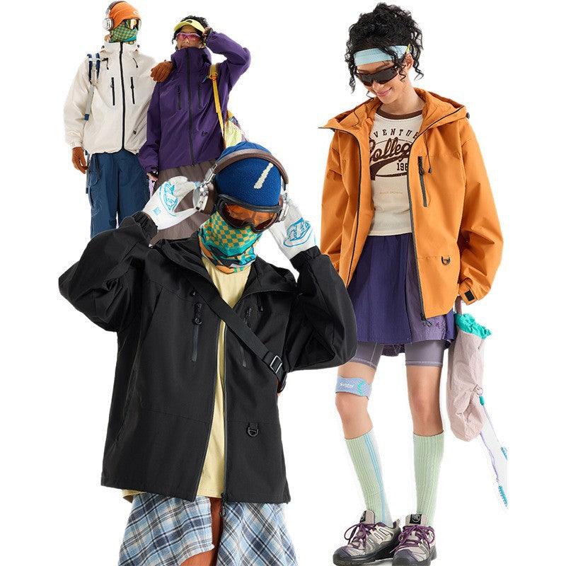 Couple's Outdoor Jackets, Youth Hooded Jackets, Men's Casual Jackets, Men's Single-Layer Windproof Jackets