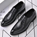 2025 Spring New Men's Leather Shoes Genuine Leather Business Formal Wear Inner Heightening Men's Shoes Wedding Groomsman Pointed Toe Wedding Shoes