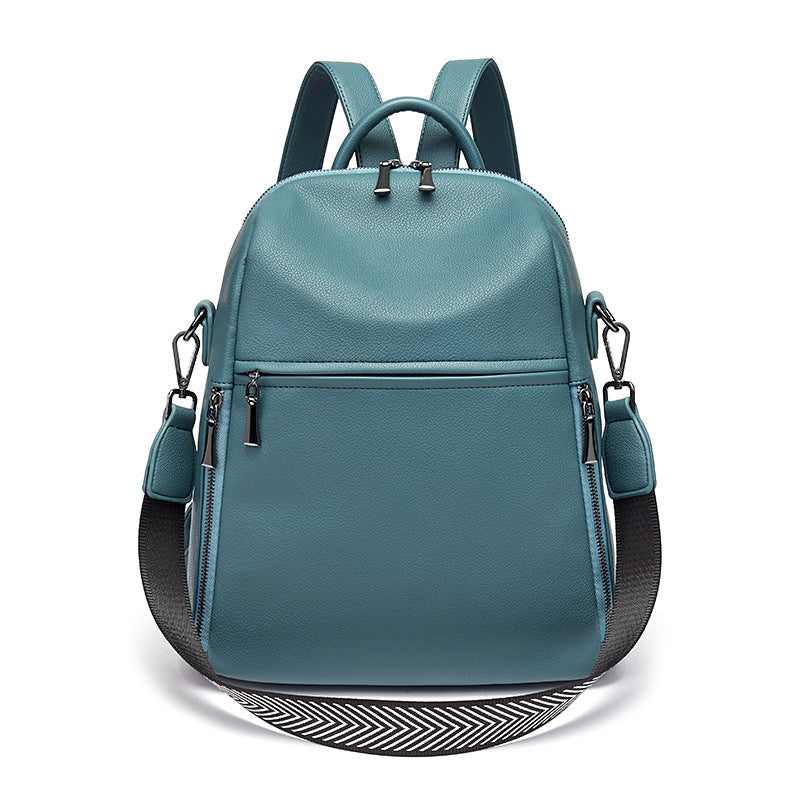 Genuine Leather Backpack for Women 2025 New Model Large Capacity Student School Bag with Multiple Pockets Urban Simple Versatile