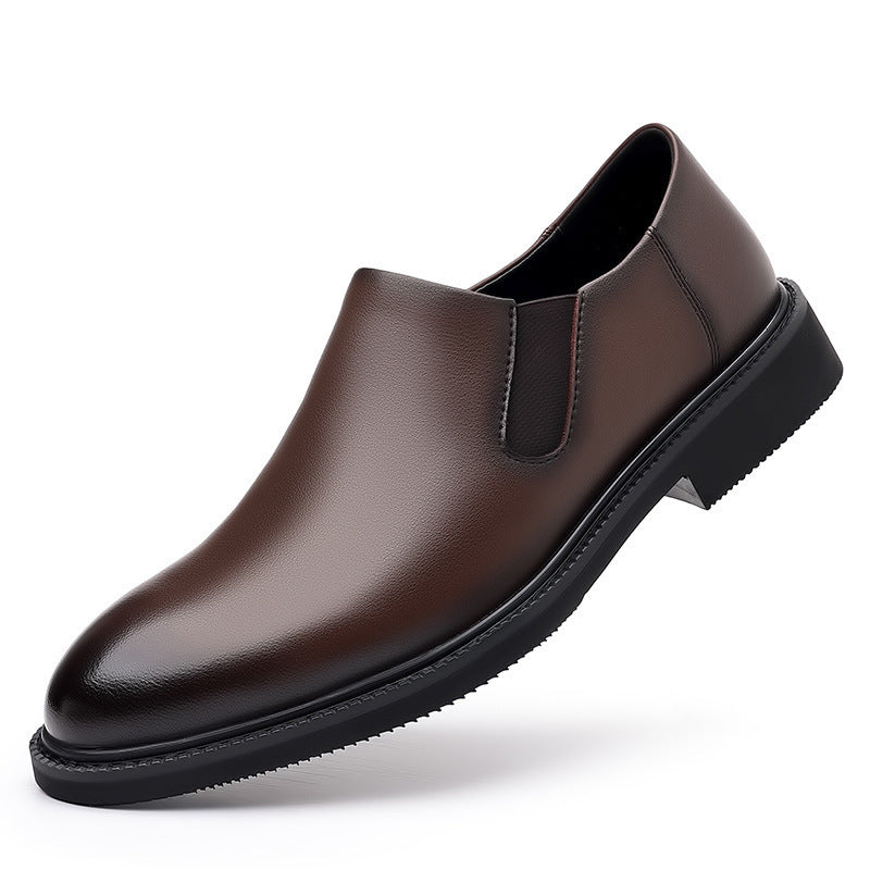 Live Explosions Men's Business British Casual Leather Shoes Chelsea Dress Pointed Loafers Lazy Shoes Slip-on