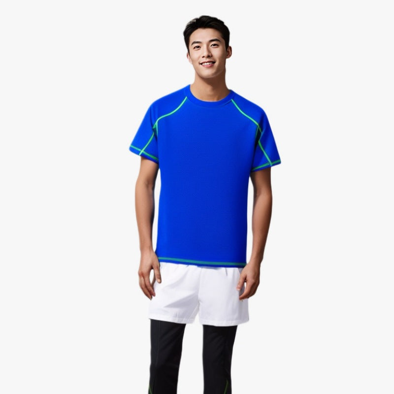 Factory Direct Sales Quick-Drying T-Shirt Men's Summer Short-Sleeved Breathable Short-Sleeved Ultra-Light Short-Sleeved T-Shirt Round Neck