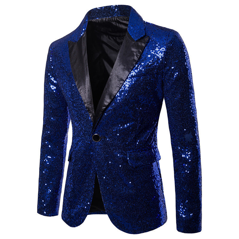 European and American Performance Suits, Gold Sequin Suits, Korean Suits, Nightclub Men's Clothing, Host Emcee Studio Jackets