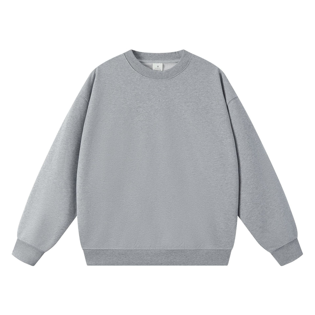 Trendy Brand Heavyweight 400g Terry Crewneck Sweatshirt Couple Pullover Autumn and Winter Thickened Coat Solid Color Loose Unisex Top