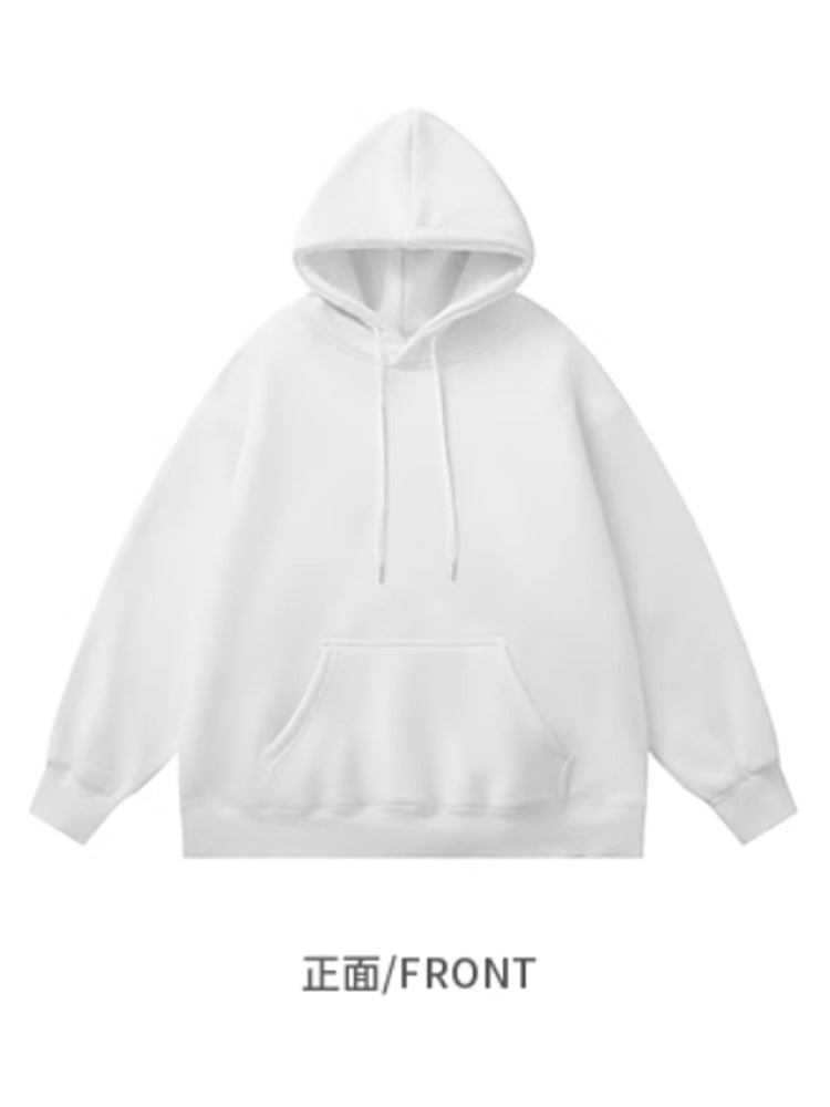 Small fleece-lined Thickened Loose Hoodie Customized Student Joker Hoodie Casual Fashion