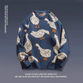 Trendy Brand plus size Men's Autumn and Winter Fake Two-piece Sweater Pullover Fatty Plus Plus Casual Fashion Loose Knitted Sweater