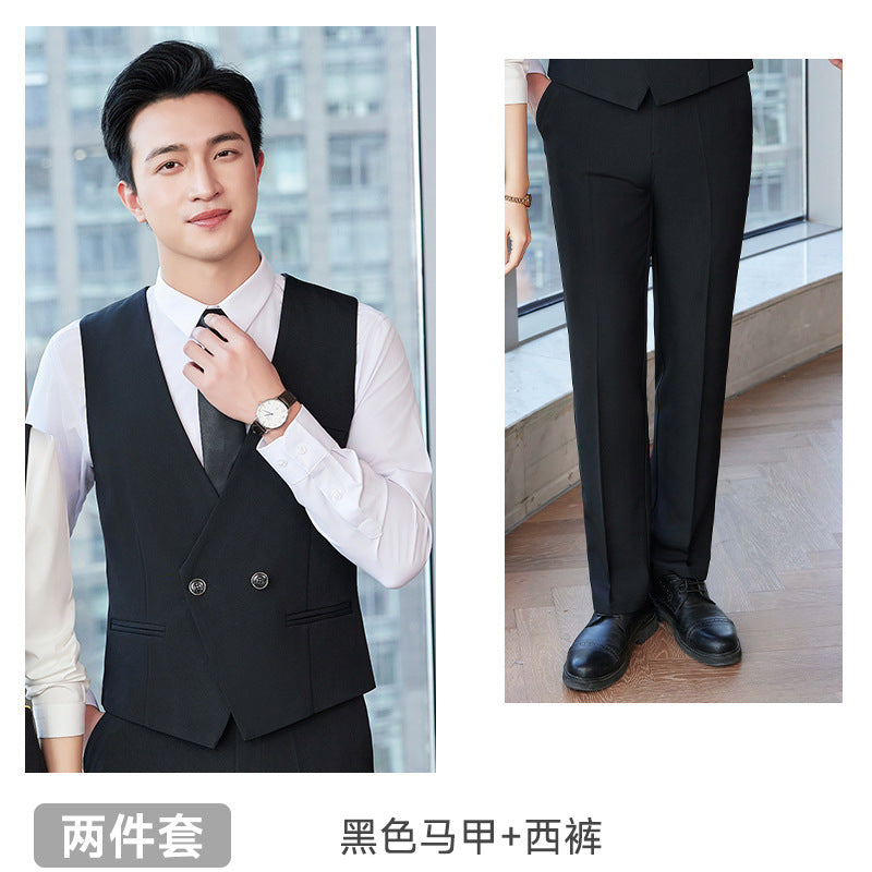 Professional vest suit female spring and summer stewardess uniform sales department hotel front desk jewelry shop beautician overalls
