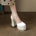Not Tiring Feet Main Wedding Dress Wedding Shoes Artifact 2025 New Small Thick Heel Waterproof Platform High Heels Engagement Banquet Shoes
