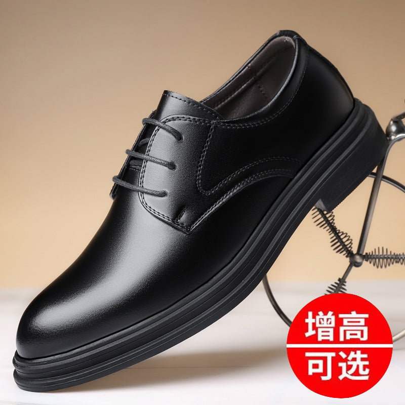 Leather Shoes for Men, Black Suit Men's Shoes, Soft Sole Men's Interview Business Formal Wear, Youth Casual Shoes, Groomsmen's Wedding Shoes