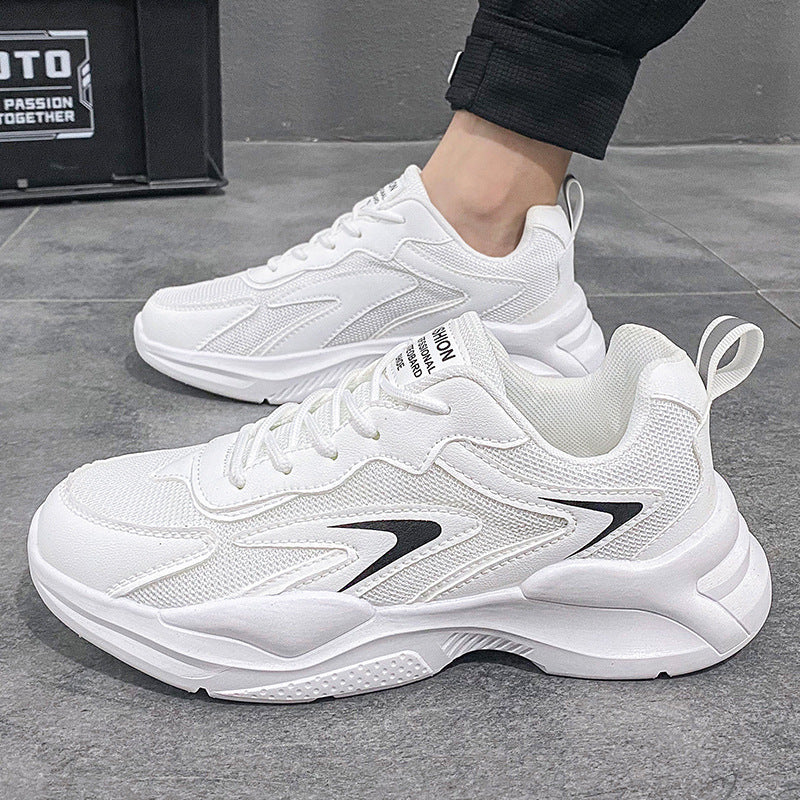 Men's Dad Shoes 2023 Spring Breathable Running Sneakers Thick-Soled Student Men's Shoes Trendy Versatile Mesh Casual Shoes
