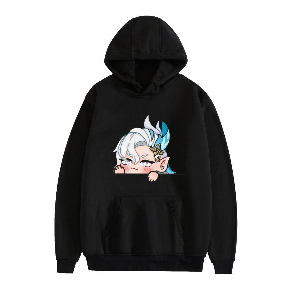 New Anime two-dimensional printed hoodie loose casual men's and women's trendy autumn and winter cross-border sweater Hoodies